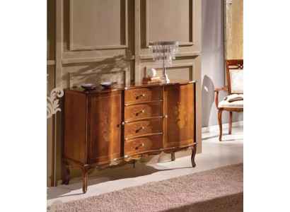 Komoda šuplíků hnědého dřeva Sideboard klasický návrh nábytku Komoda.