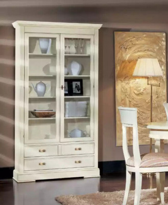 Obývací pokoj Vitrína Vitrína Skříň Dřevo Luxusní skříně Nábytek