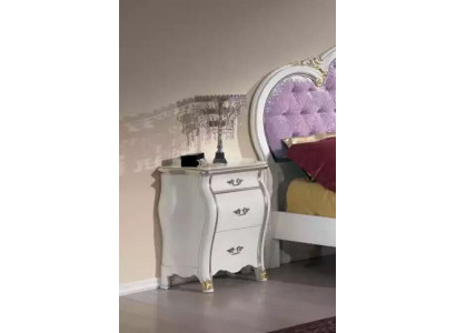 Noční stolek s 3 šuplíky, design dřevěné skříně klasický, nový