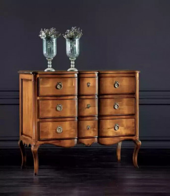 Komoda hnědá luxusní skříň design styl klasická ložnice nová