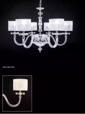 Stropní lampa Lustr Lustr svítidlo Skleněný Bílý Lampy Starožitný Styl