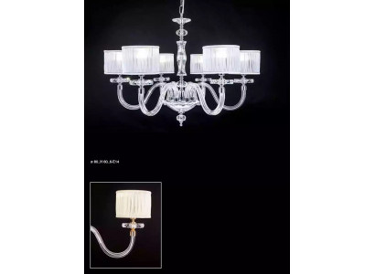 Stropní lampa Lustr Lustr svítidlo Skleněný Bílý Lampy Starožitný Styl