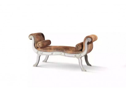 Klasická sedací lavice Hocker Designové sedací nábytek Pohovka Banka Hnědá