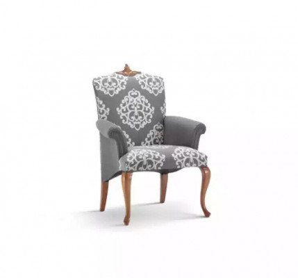 Křeslo obývacího pokoje Design Elegantní nábytek Šedá Klasická 1-místná Luxusní