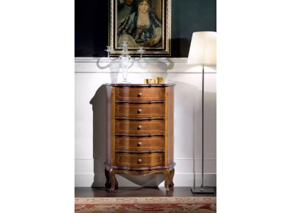 Klasická hnědá dřevěná komoda s šuplíky konzola Luxus nábytek sideboard