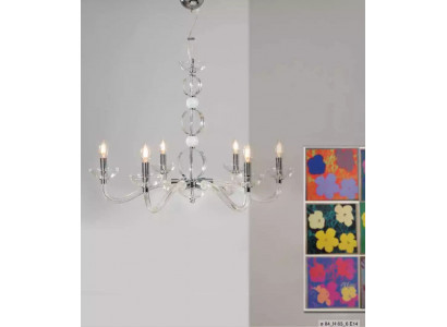 Kristalový lustr Stropní visící lampa Lustry lustry 6x lampa nová