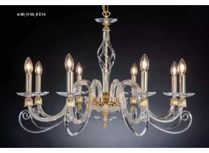 Lustr, stropní lampa 8x Lampy Luxus Stropní lampa Lampa Lüster Krystaly