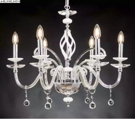 Luxus stropní lustr Bílý Lustr stropní lampa Lüster křišťál lampa.