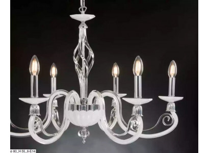Stropní lampa Lüster Krystal Luxusní lampa bílý lustr