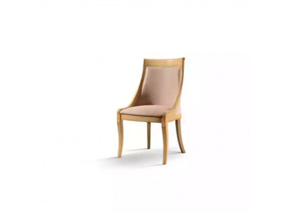 Jídelní židle Luxusní látkové křeslo Masivní dřevo Designové židle Potah Klasické