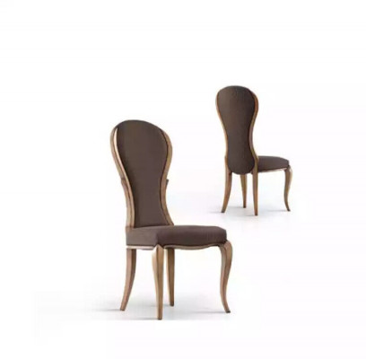 Jídelní židle Luxus Design Dřevěná židle Hnědá Italský styl Nábytek Nový