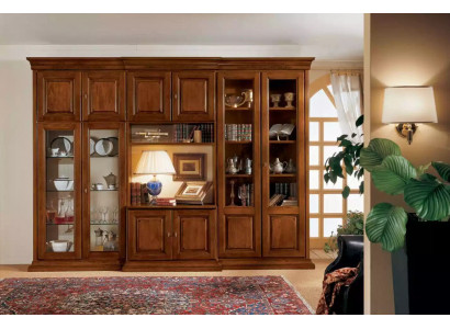Wohnwand Italienische Holzmöbel Designer Nástěnné skříně Nový obývací pokoj