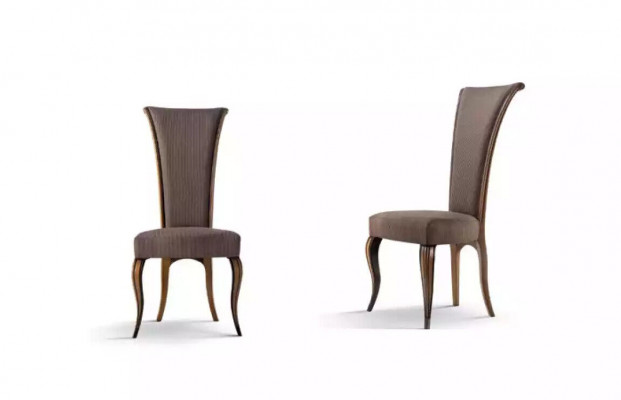Klasická židle designéra čalouněná textilní luxusní jídelní židle nová.