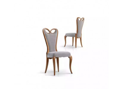 Židle Bez loketní opěrky Jídelna Hnědý Design Textil Luxusní jídelní židle