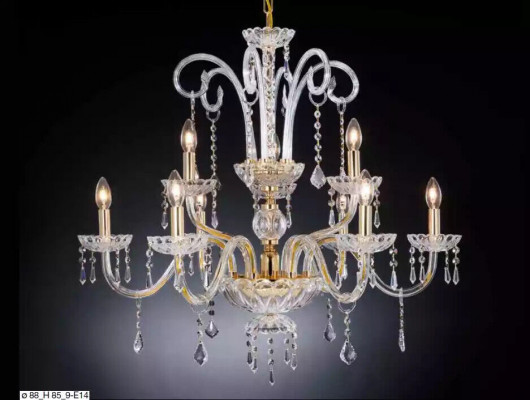 Lustre závěsná lampa svítidla Osvětlení lustre zlatá lampa