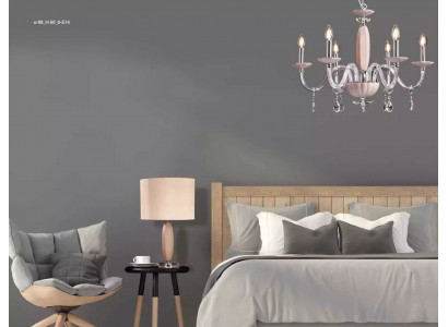 Elegantní moderní světlá stropní lampa v béžové barvě s 6 žárovkami nová