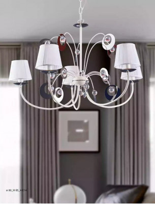 Luxusní 4x lustry stropní lampa Art déco Bílý Nový