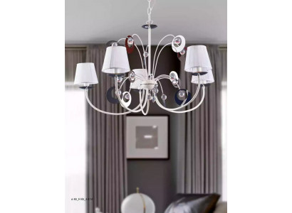 Luxusní 4x lustry stropní lampa Art déco Bílý Nový