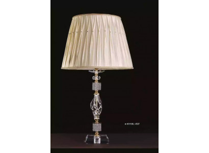 Luxusní stolní lampa, elegantní béžová stolní lampa, stolní lampa s krystaly, nová.