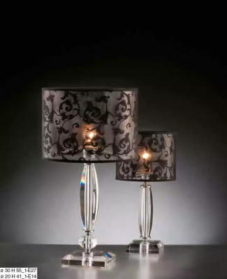 Stolní lampa v antickém stylu, lustr, stolní lampa, křišťálové lampy, lampa