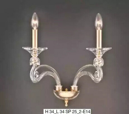 Nástěnná lampa Design Luxus Nástěnná lampa Nástropní lampa Křišťál nový