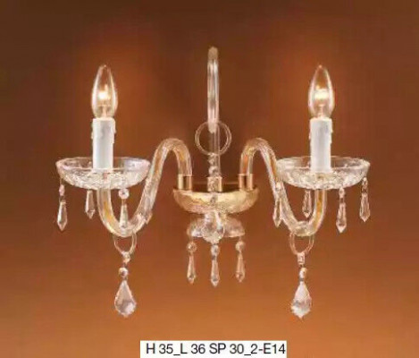 Klasická stěnová lampa luxusní lustr s křišťálovými lustry styl