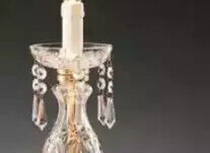 Elegantní stolní lampa v antickém stylu Luxusní zařízení svíčková lampa s krystaly