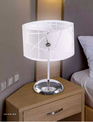 Luxusní moderní lustr, křišťálový lustr, bílá stolní lampa, nový