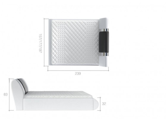 Luxus Boxspring Postel Černá Bílá Ložnice Nábytek Design Dvoulůžkový Hotel