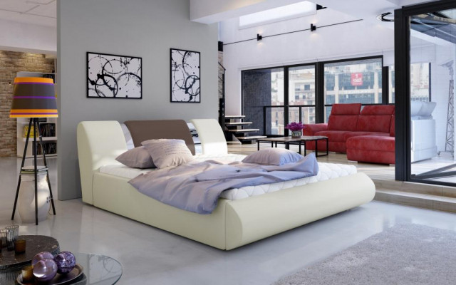 Luxus Boxspring Postel Černá Bílá Ložnice Nábytek Design Dvoulůžkový Hotel