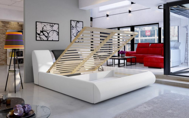 Luxus Boxspring Postel Černá Bílá Ložnice Nábytek Design Dvoulůžkový Hotel