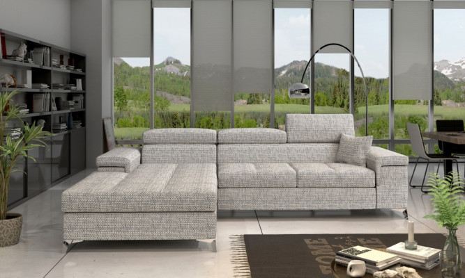 L-Form Couch Wohnlandschaft Ecksofa Garnitur Modern Design Sofa Stoff Textil neu