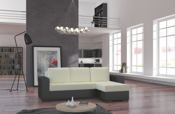 Návrh rohové pohovky, sedací souprava s vypínací pohovkou, gauč, pohovka, gauč, postel.