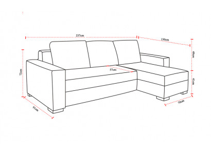 Designový rozkládací rohový vysokozdvižný gauč Newark z kůže a textilu Sofas Schlaf Sofa.