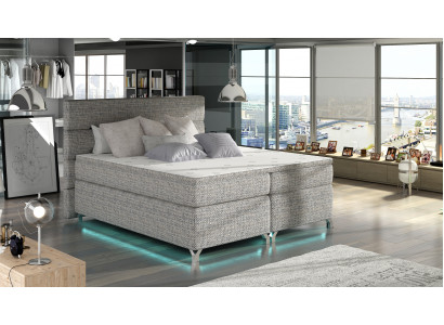 Boxspring postel 180x200cm hotelové postele kůže kompletní úložný prostor matrace-svrchní matrace.