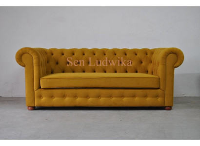Chesterfield třímístná pohovka sametová pohovka polstr lůžková pohovka funkce postele nová.