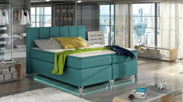 Luxusní designová postel s polstrováním Polštář postel Postele Designová postel Boxspring Textil 180x200 Nový