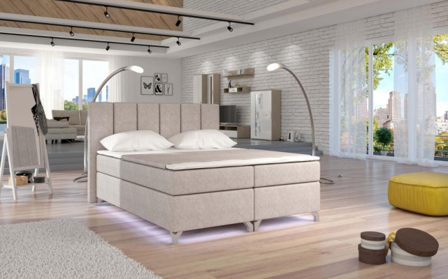 Luxusní designová postel s polstrováním Polštář postel Postele Designová postel Boxspring Textil 180x200 Nový