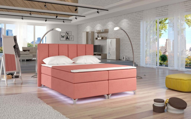 Luxusní designová postel s polstrováním Polštář postel Postele Designová postel Boxspring Textil 180x200 Nový