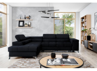Design pohovka Rozkládací sedací souprava Textilní potahový set Obývací koutová sedací souprava Nová