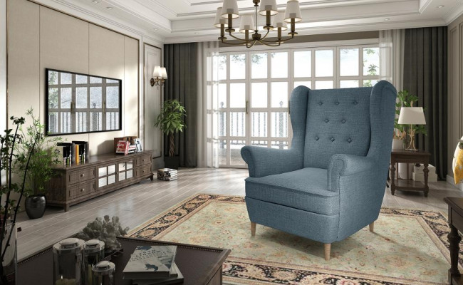 Couch Sofa Sessel Design Sitzer Leder Lounge Club Polster Luxus Ohren