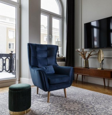 Křeslo Klub Lounge Designér Nábytek Čalouněná židle Pohovka 1 Místný Televizní Nový Textil