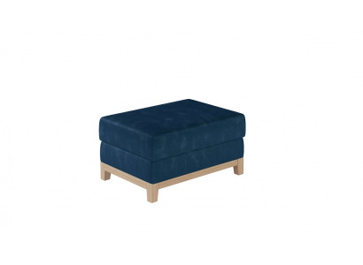 Design Pohovka Nožky Stolička Ottomane Sedadlo Chaise Vyplněná Pufa Modrá.
