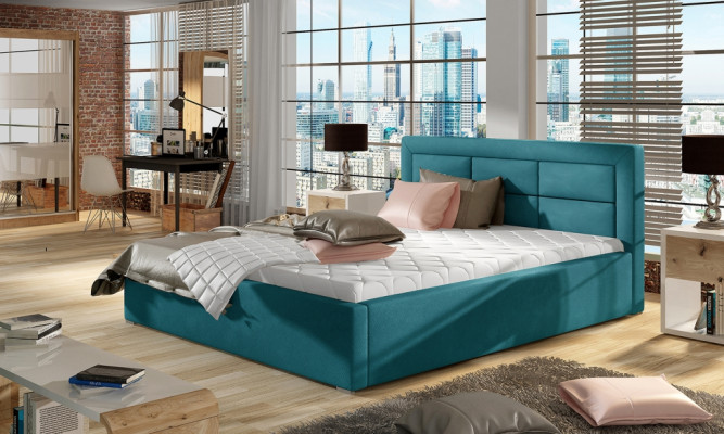 Designer Bett Schlafzimmer Betten Textil Deko Hotel Luxus Polster Robustes