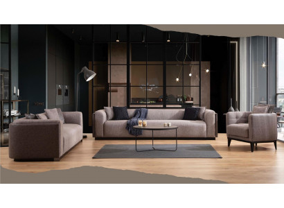 Sofáová sestava 4 + 3 Místná designová pohovka Čalouněné pohovky Moderní skupinová sada