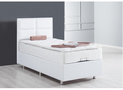 Boxspring postel jednolůžko nábytek postele 120x200cm s matrací dvojité