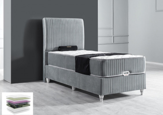 Luxusní postel Boxspring Hotel s jednolůžkovými matracemi 90x200 nábytkem