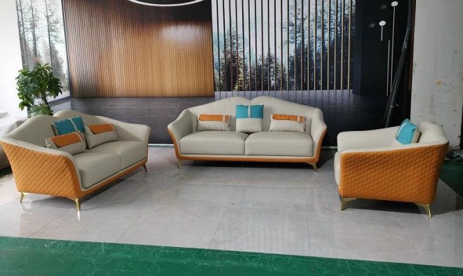 Design třímístný nábytek 3místná pohovka gauč polstrovaná klubová pohovka sedací souprava43,šeří vmořední obýt yamení.