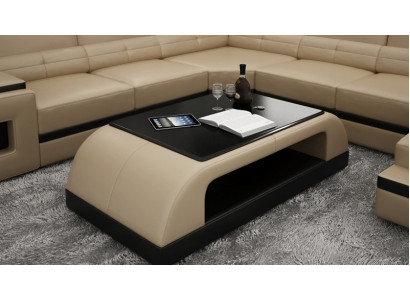 Sofa stol skleněný design kávový stůl obývací pokoj kůže gauč přistýlka gauč stolky