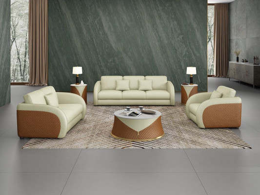 Třímístná italská nábytek Styl Pohovka 3místná Moderní pohovka Kůžená pohovka